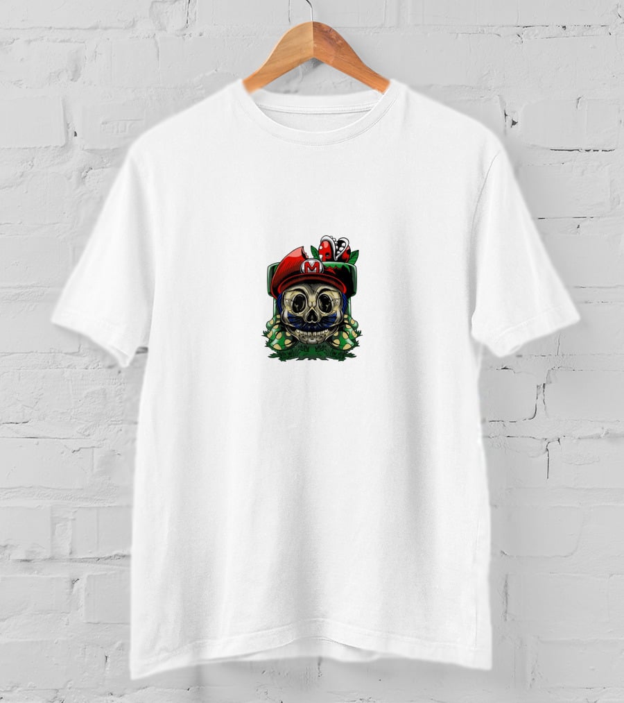 Oompaville Skull Mario Piranha Plant Mashup T-Shirt
