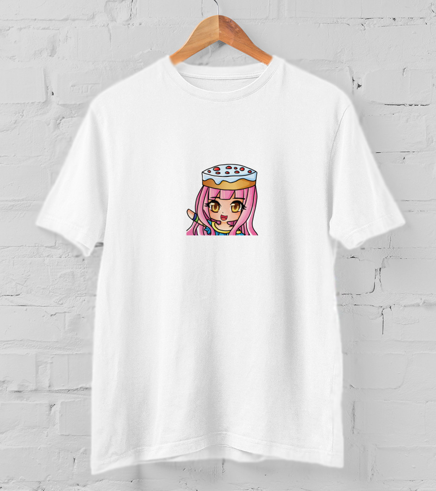 ItsFunneh Anime Style Character With Cake Hat T-Shirt