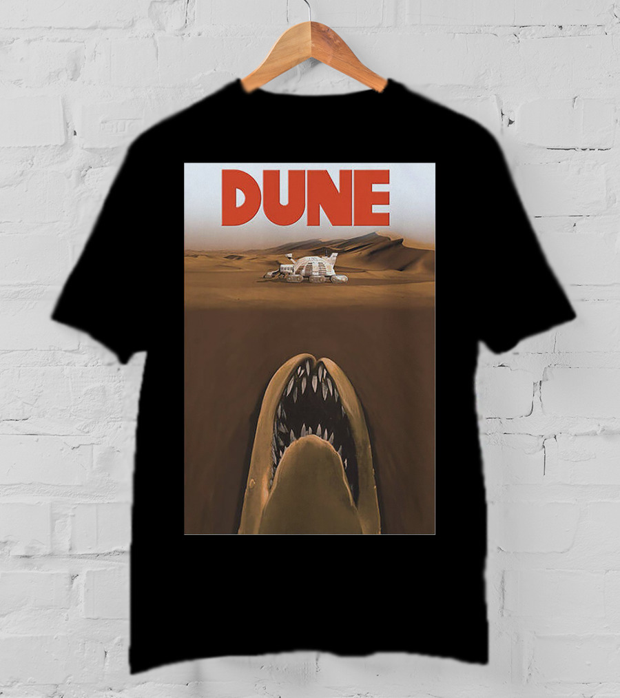 Dune Sandworm Layered Desert Scene T-Shirt