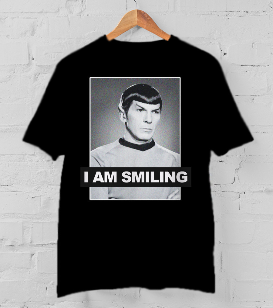I AM SMILING Vulcan Humor Logic Science Iconic T-Shirt