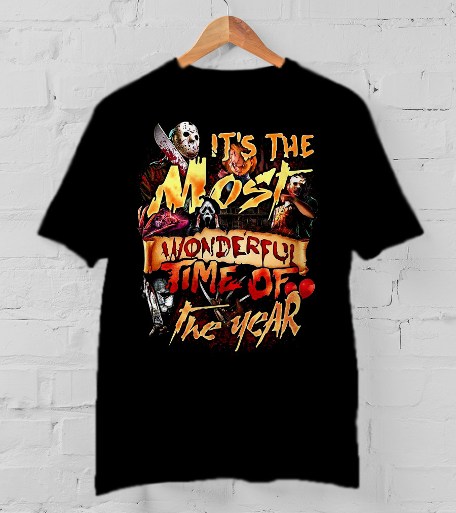 IT'S THE MOST WONDERFUL TIME OF THE YEAR Horror Icons T-Shirt