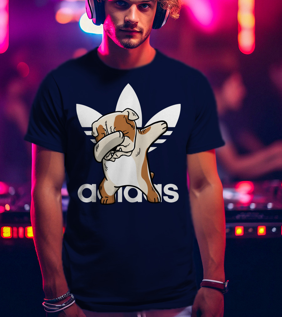 Dabbing English Bulldog Funny Parody 002 T-Shirt