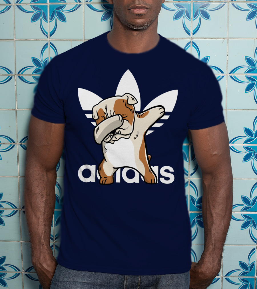 Dabbing English Bulldog Funny Parody 002 T-Shirt