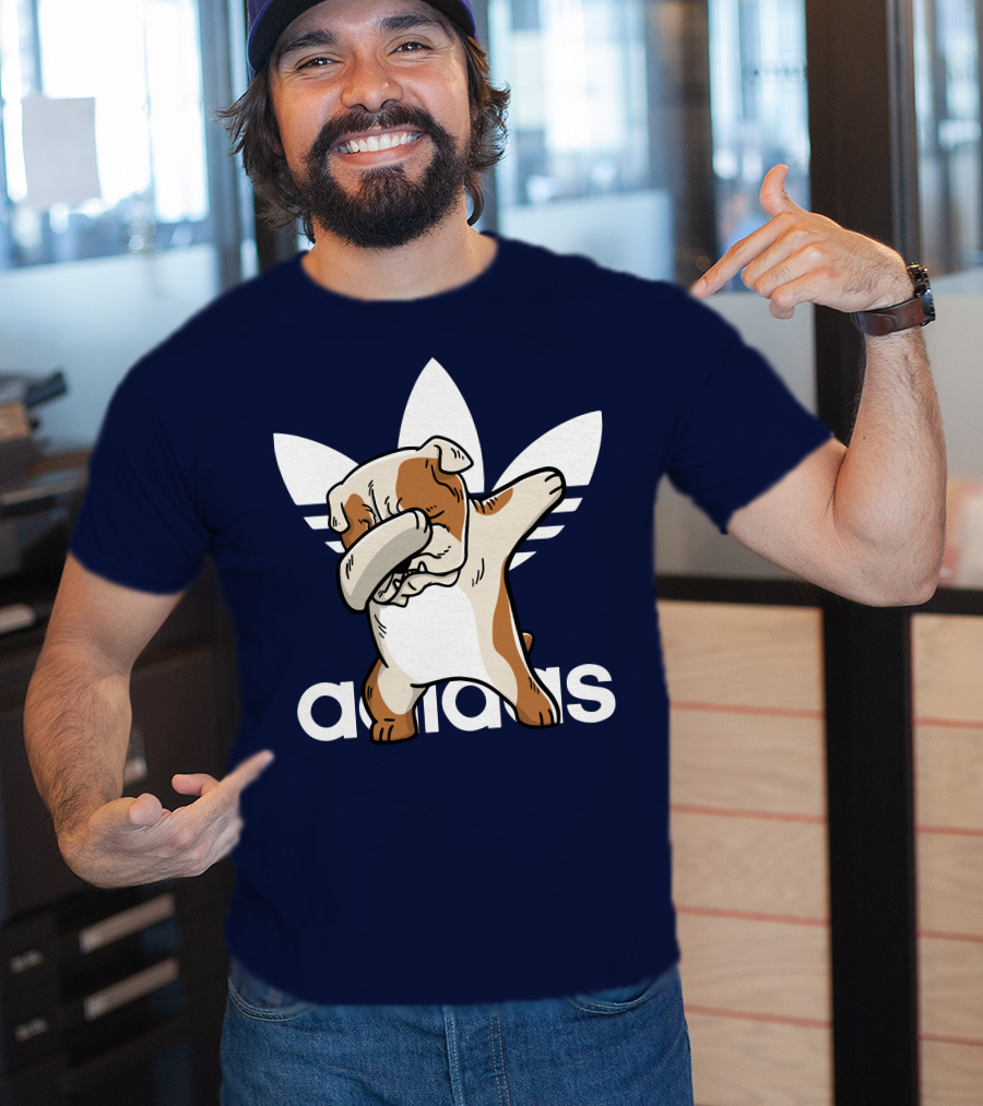 Dabbing English Bulldog Funny Parody 002 T-Shirt