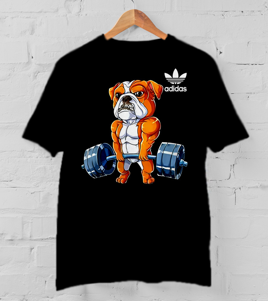 English Bulldog Funny Weightlifting Deadlift Fitness Gym Men T-Shirt