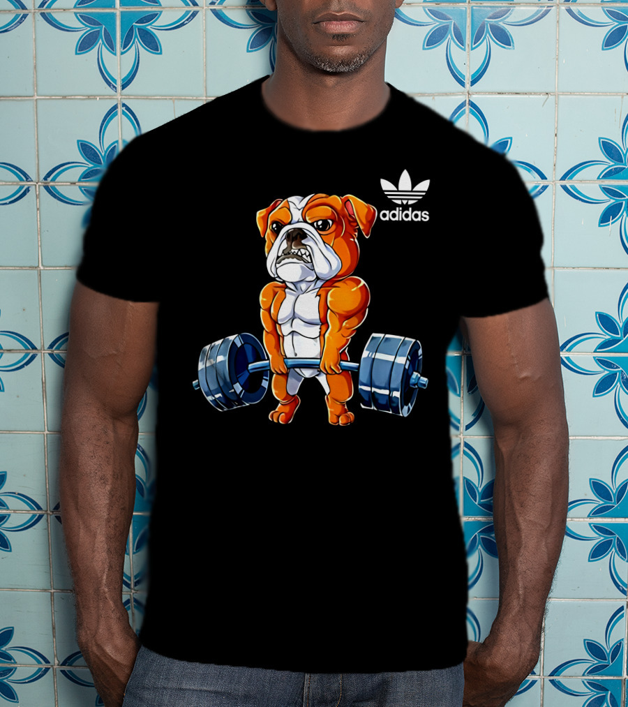 English Bulldog Funny Weightlifting Deadlift Fitness Gym Men T-Shirt