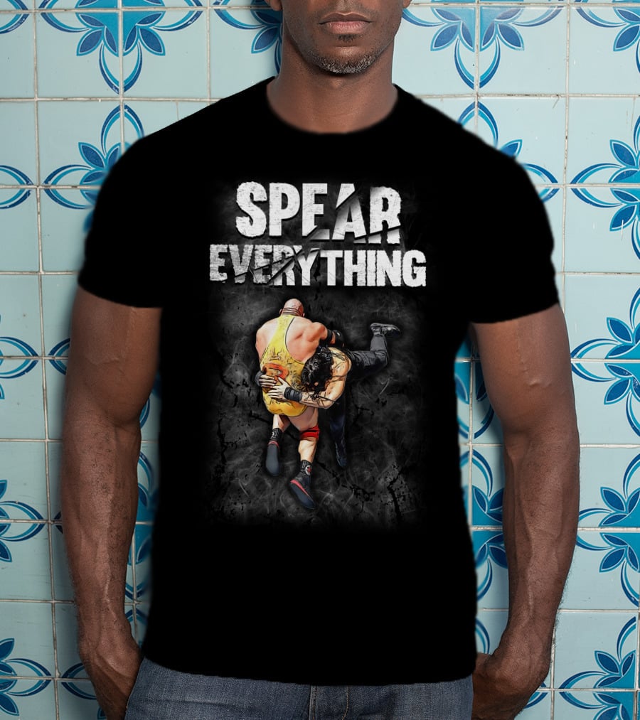 Roman Reigns Spear Everything Wrestling Move Combat T-Shirt