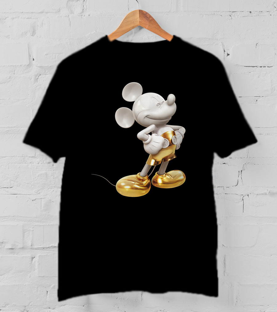 Mickey Mouse Gold Pose Disney Vintage Look T-Shirt