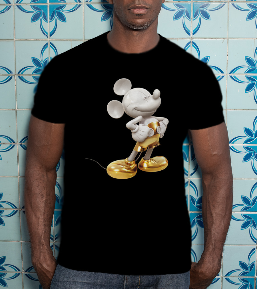 Mickey Mouse Gold Pose Disney Vintage Look T-Shirt