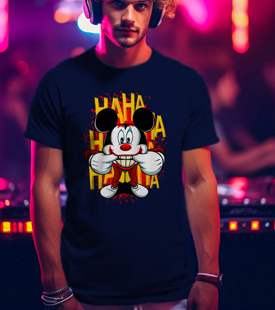 HAHA Mickey Mouse Funny Man T-Shirt