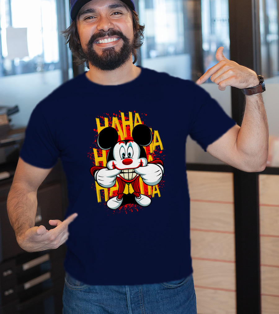 HAHA Mickey Mouse Funny Man T-Shirt