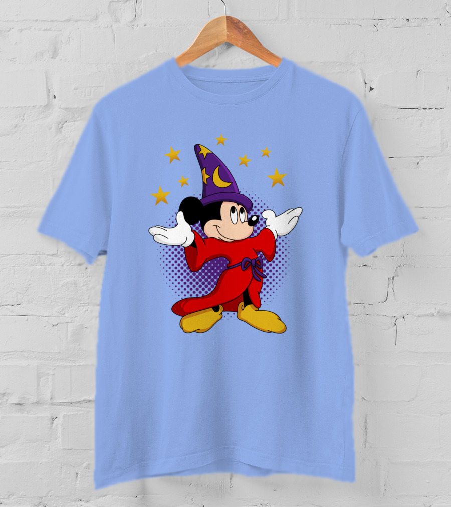 Mickey Mouse Wizard Sorcerer's Apprentice Magic Stars T-Shirt