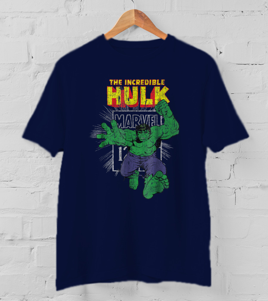 The Incredible Hulk Marvel Retro Comic Book Stamp T-Shirt
