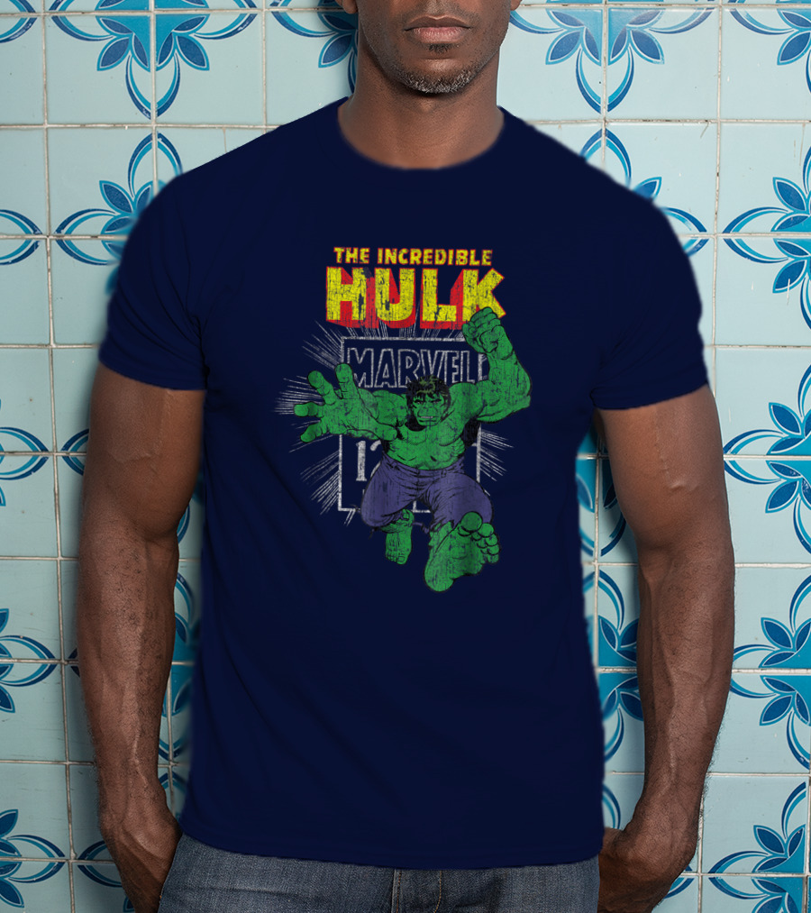 The Incredible Hulk Marvel Retro Comic Book Stamp T-Shirt