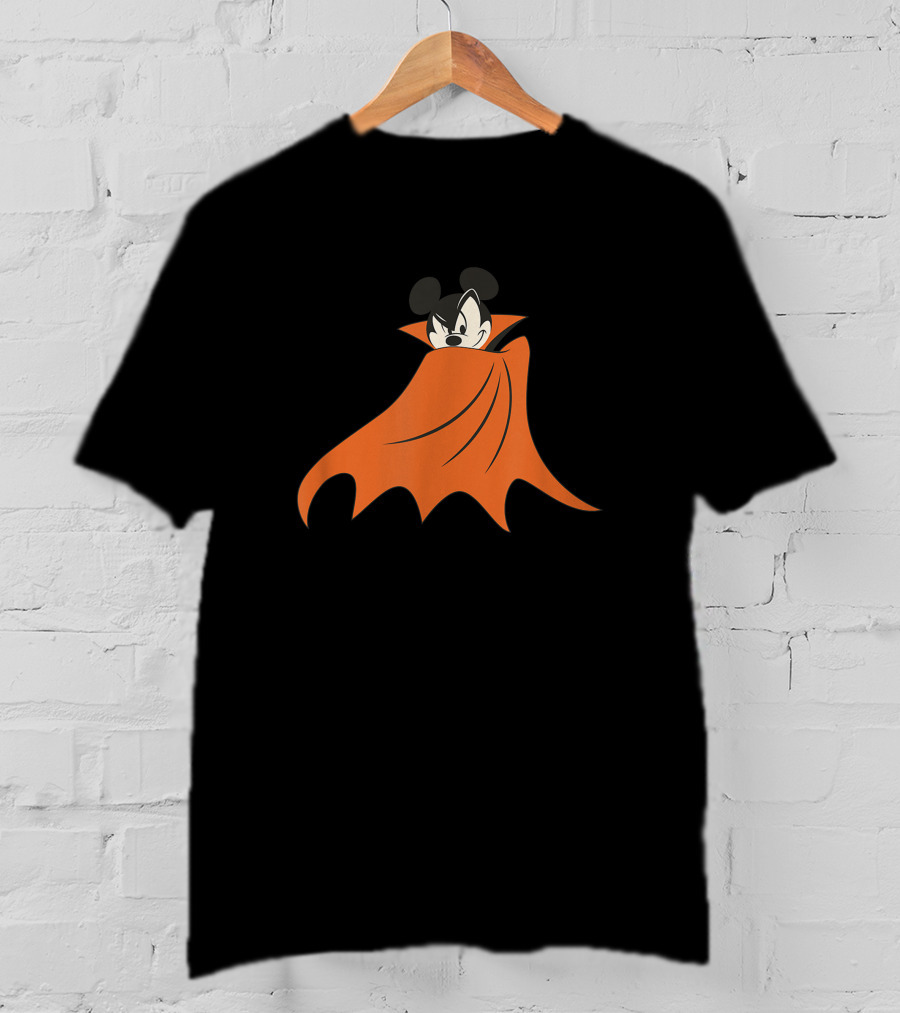 Disney Halloween Mickey Mouse Vampire Cape Smirk T-Shirt
