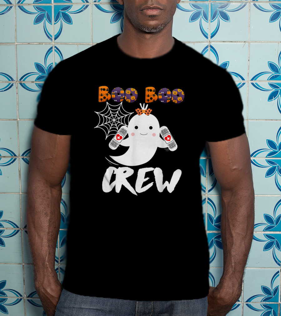 Boo Boo Crew Nurse Funny Halloween Ghost Costume Fun T-Shirt