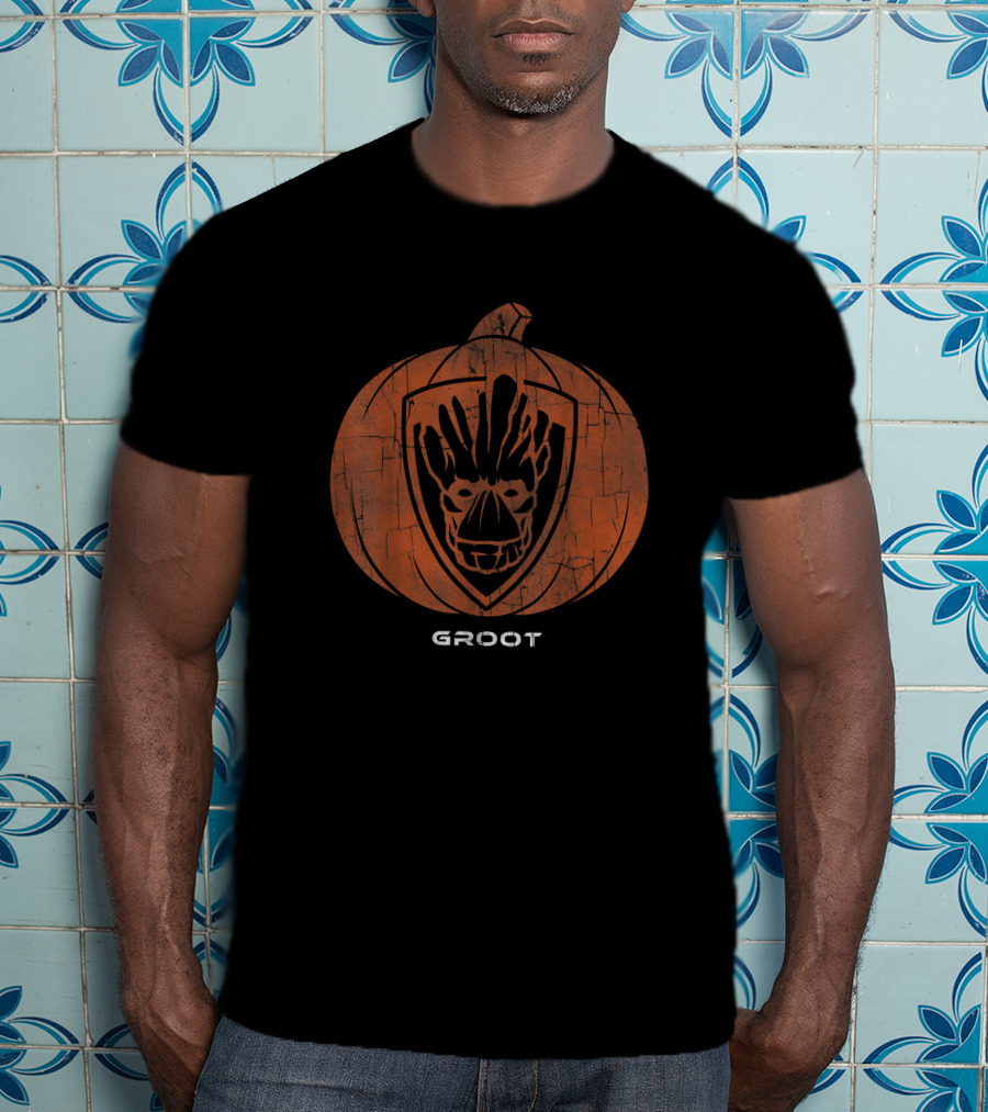 Groot Pumpkin Marvel Guardians T-Shirt