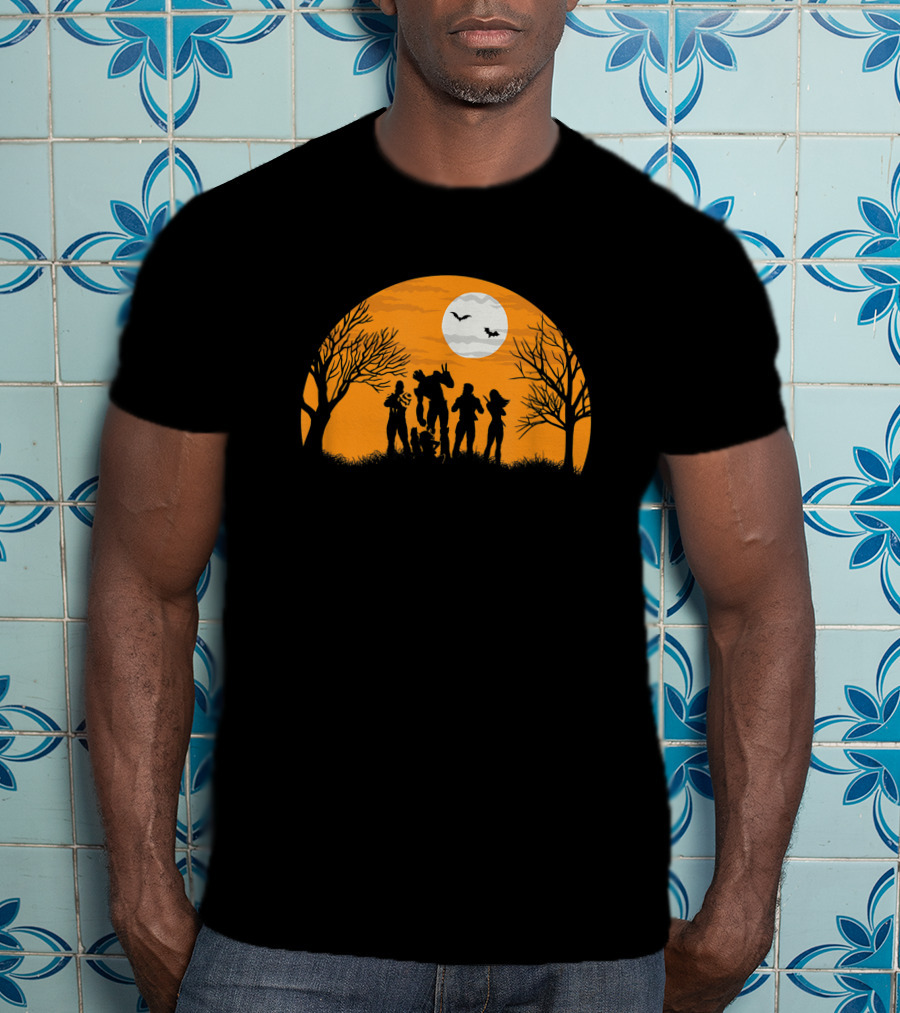 Guardians Of The Galaxy Halloween Silhouette Scene Marvel T-Shirt