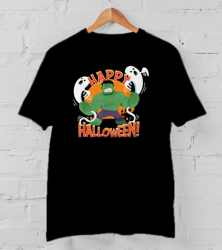 Marvel Hulk Happy Halloween Ghosts T-Shirt