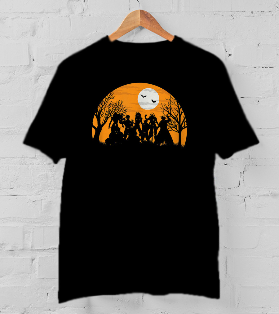 Marvel X Halloween Silhouettes Full Moon Bats T-Shirt