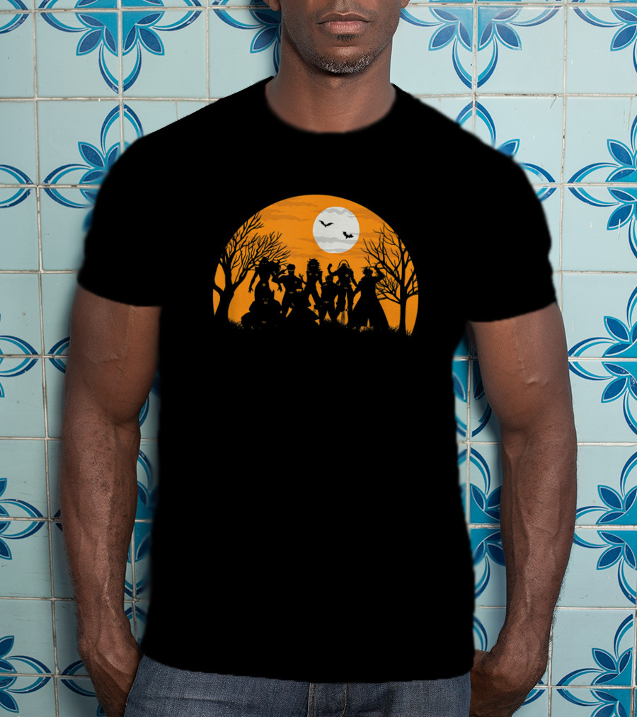 Marvel X Halloween Silhouettes Full Moon Bats T-Shirt