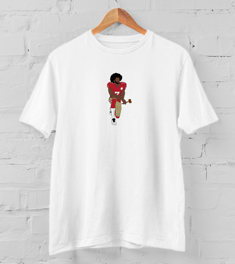 Kneeling Kaepernick Believe In Something Football Player Number 7 T-Shirt