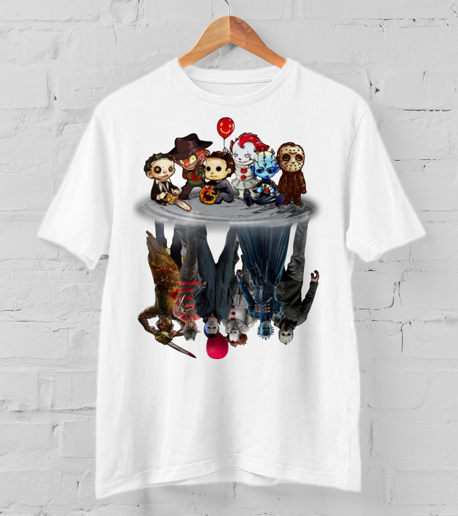Family Is Everything Horror Icons Reflection T-Shirt