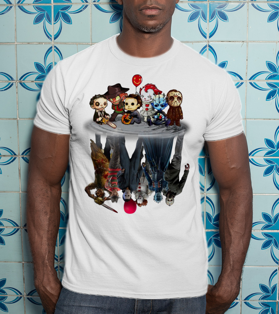 Family Is Everything Horror Icons Reflection T-Shirt