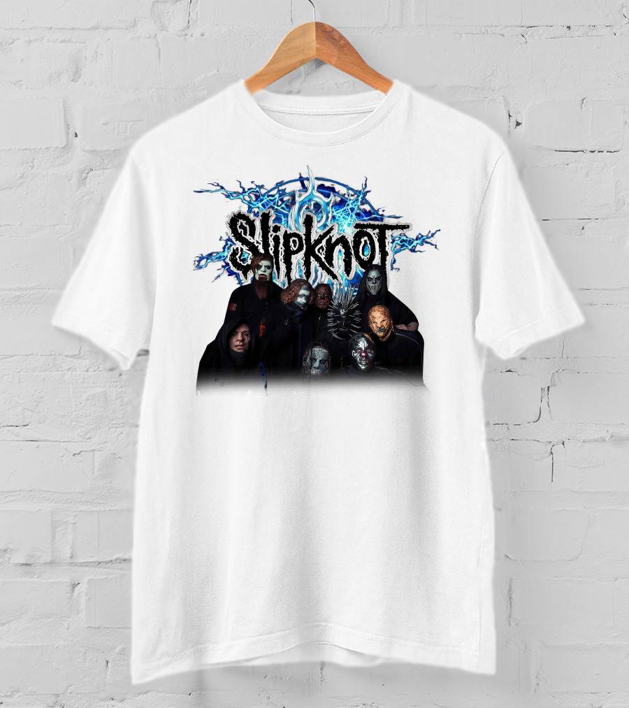 Slipknot We Are Not Your Kind Band Members Portrait With Masks T-Shirt