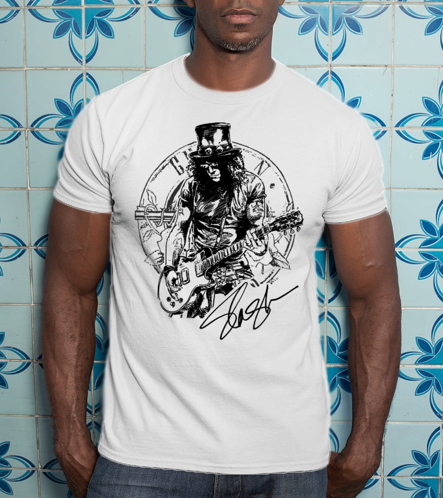 Slash Guns N' Roses Vintage Style Drawing T-Shirt