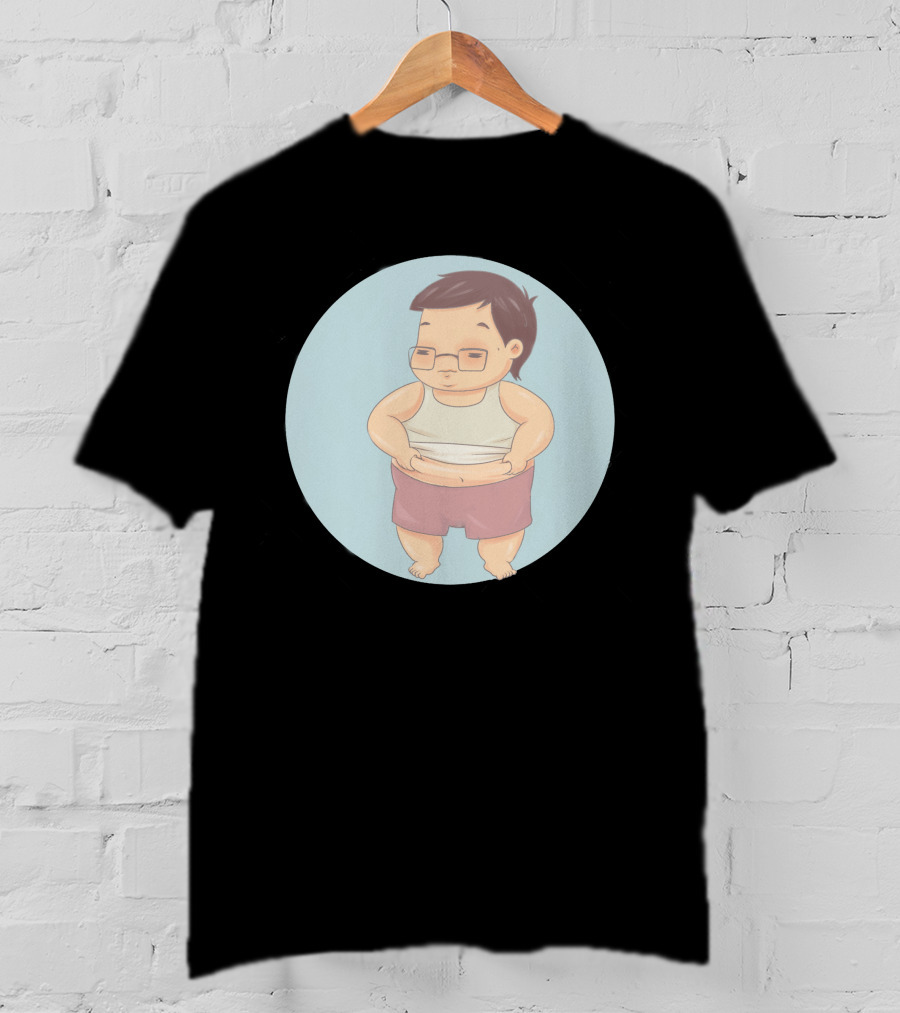 AnhBeo Round Cartoon Character T-Shirt