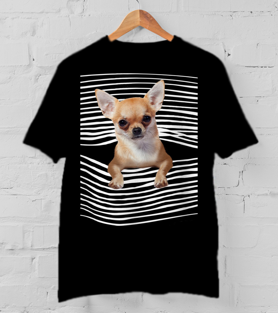 Chihuahua Optical Illusion Stripes ABCS T-Shirt