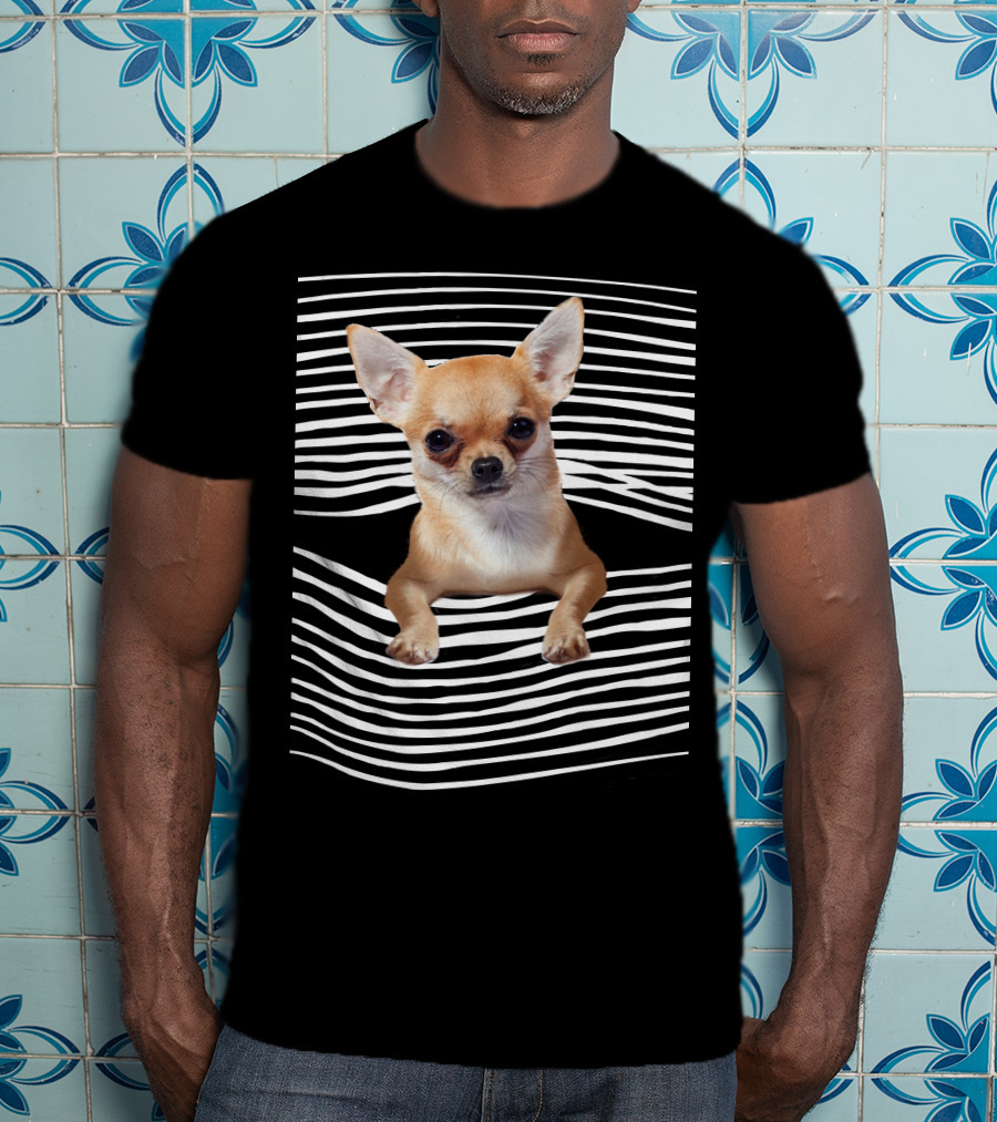 Chihuahua Optical Illusion Stripes ABCS T-Shirt