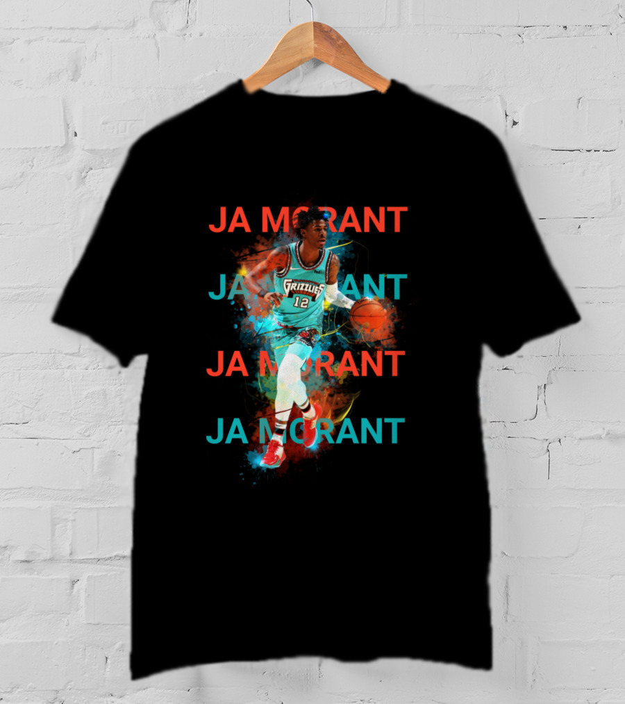 Ja Morant Grizzlies Basketball Dynamic Action T-Shirt