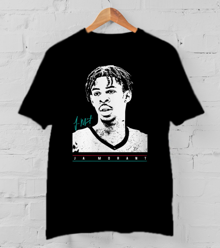J Morant Headshot Signature JA MORANT T-Shirt