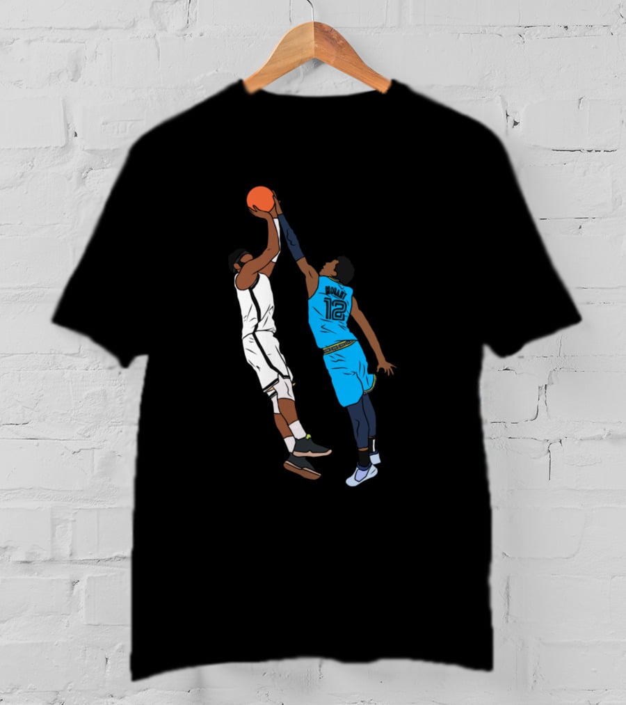 Ja Morant Blocks Kyrie Game Winner Basketball Moment T-Shirt
