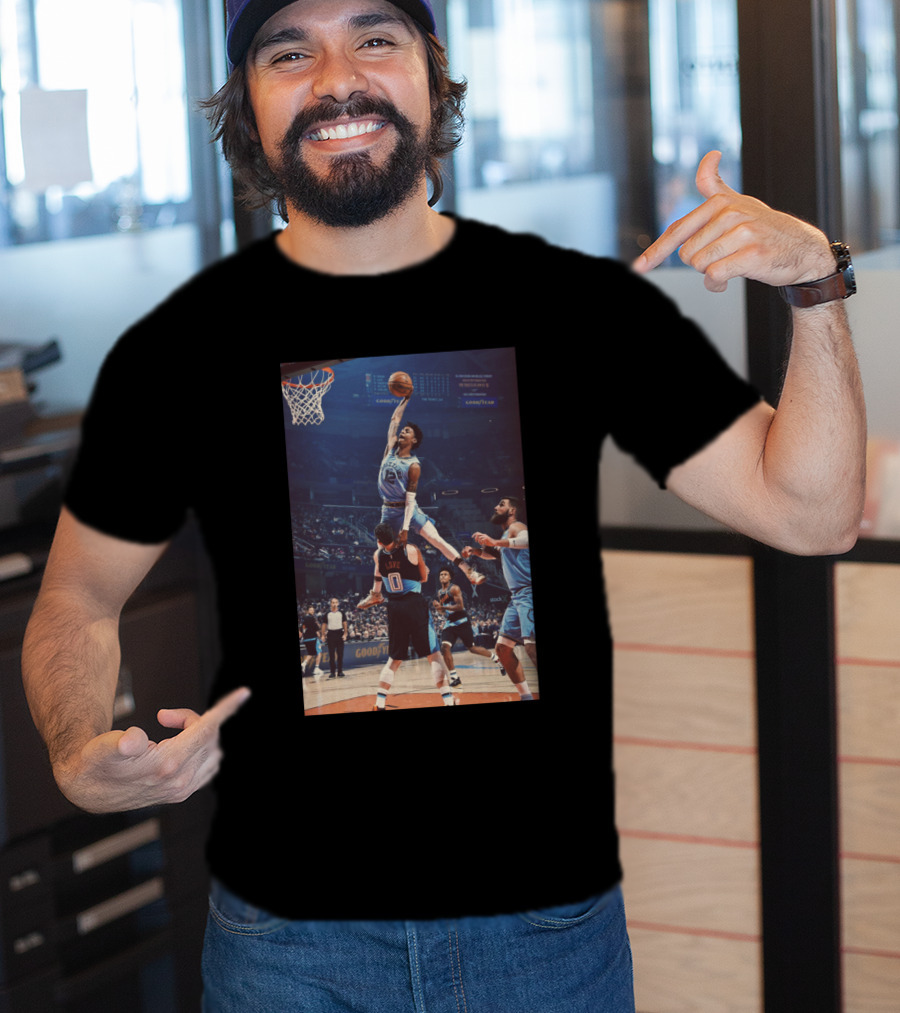 Ja Morant Dunk Over Love Basketball Action Scene T-Shirt