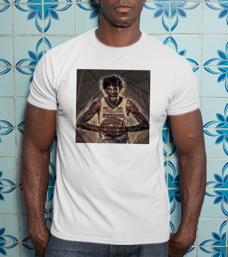 Ja Morant Memphis Basketball Oil Painting T-Shirt