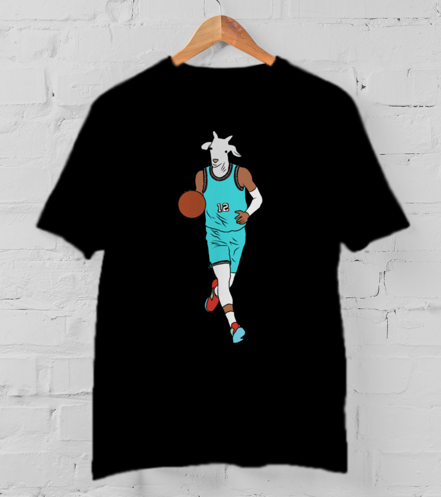 Funny Ja Morant Goat Basketball Player Number 12 T-Shirt