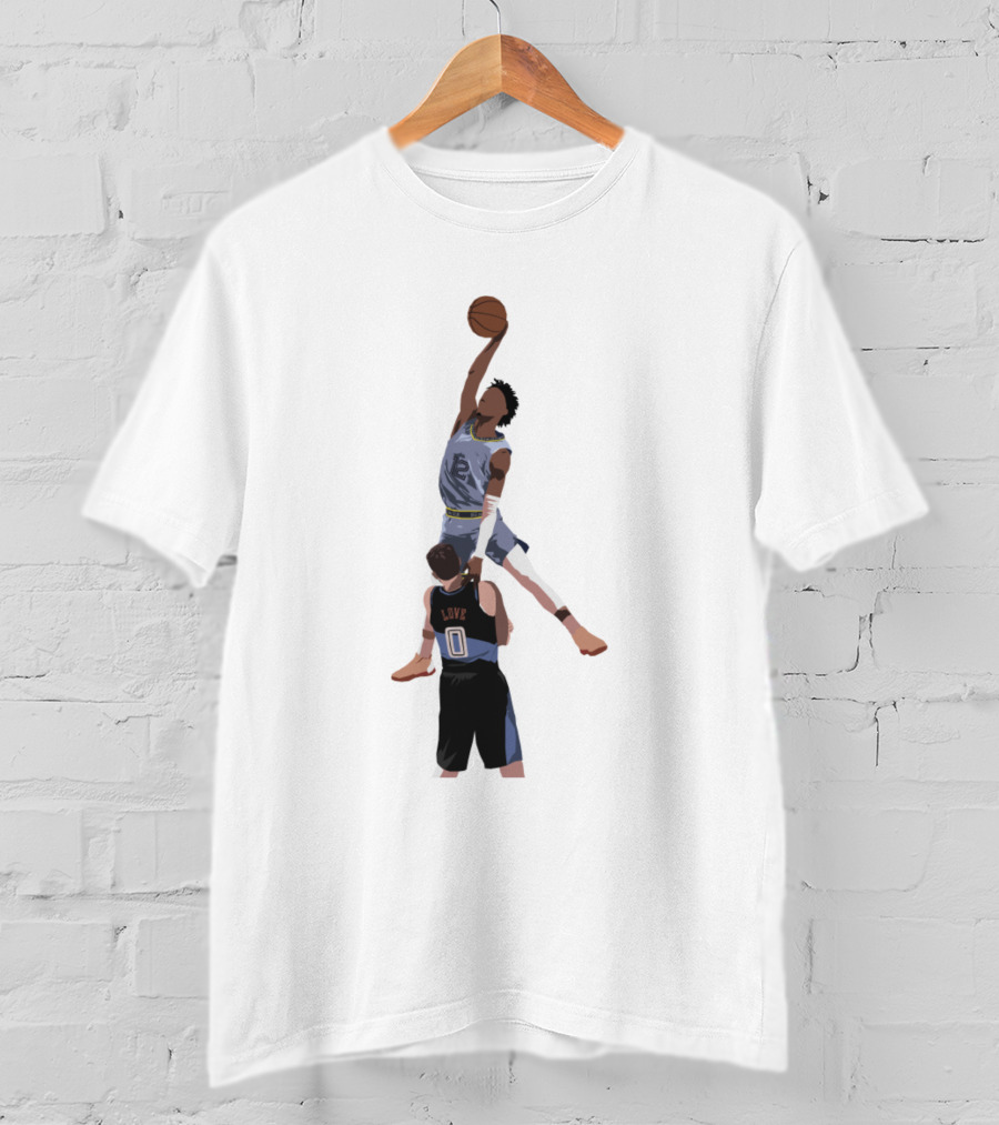 Ja Morant Almost Dunks Over Kevin Love Action Moment T-Shirt