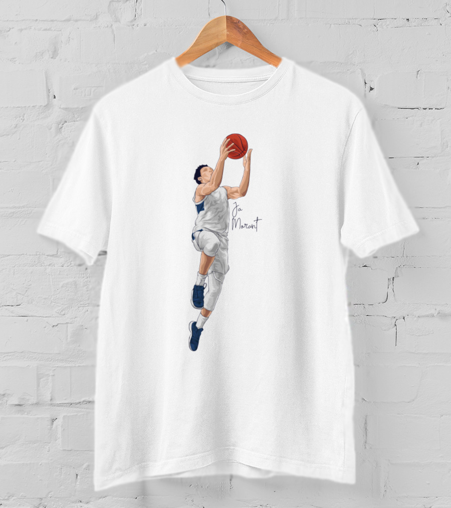 Ja Morant Jump Shot Basketball Player T-Shirt