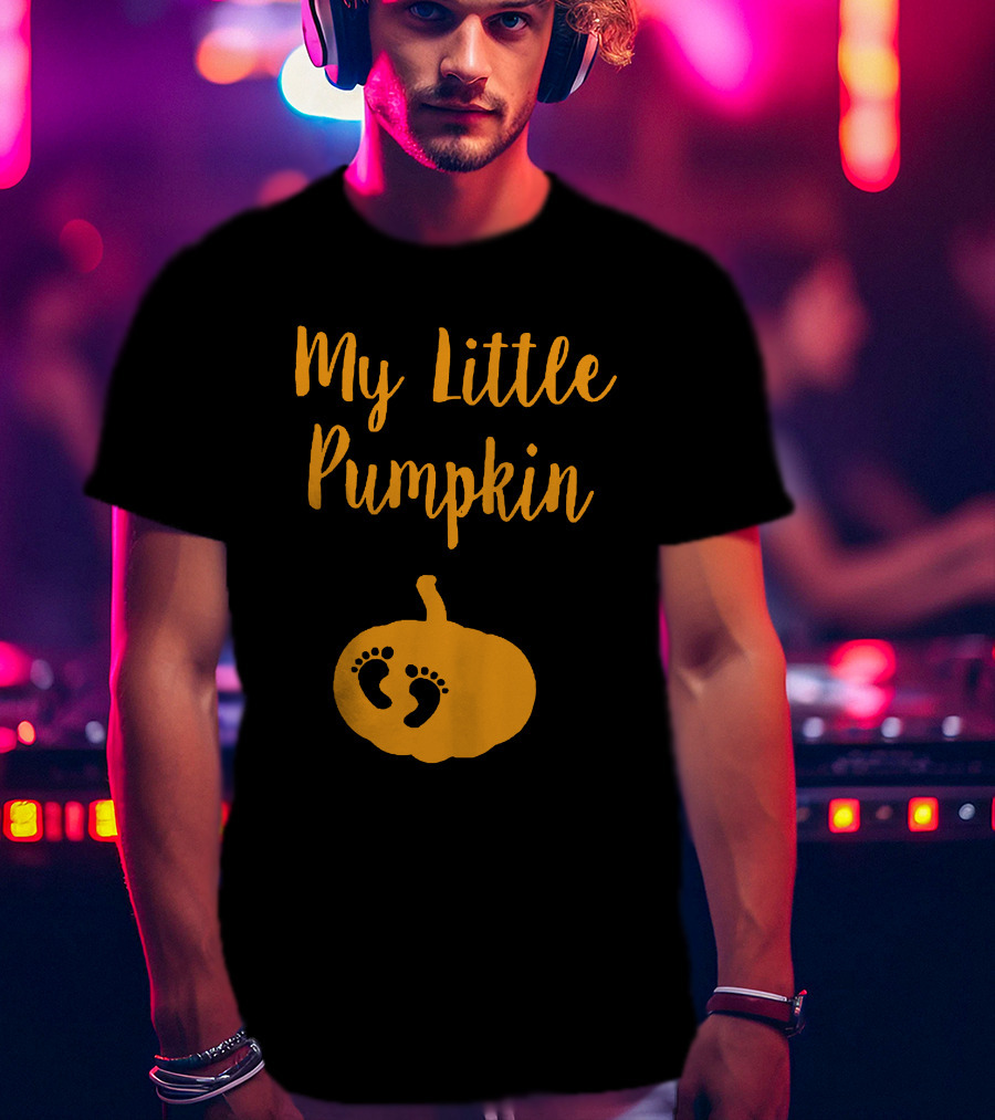 My Little Pumpkin Baby Footprints T-Shirt