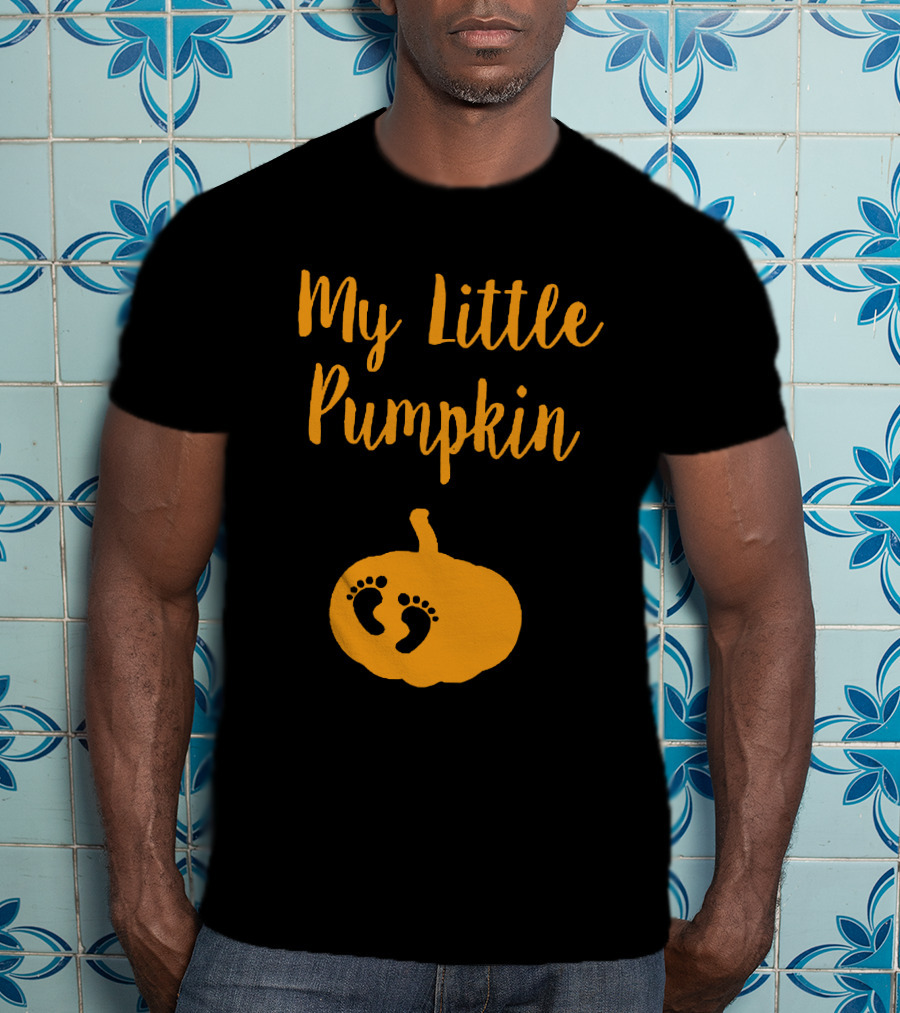 My Little Pumpkin Baby Footprints T-Shirt