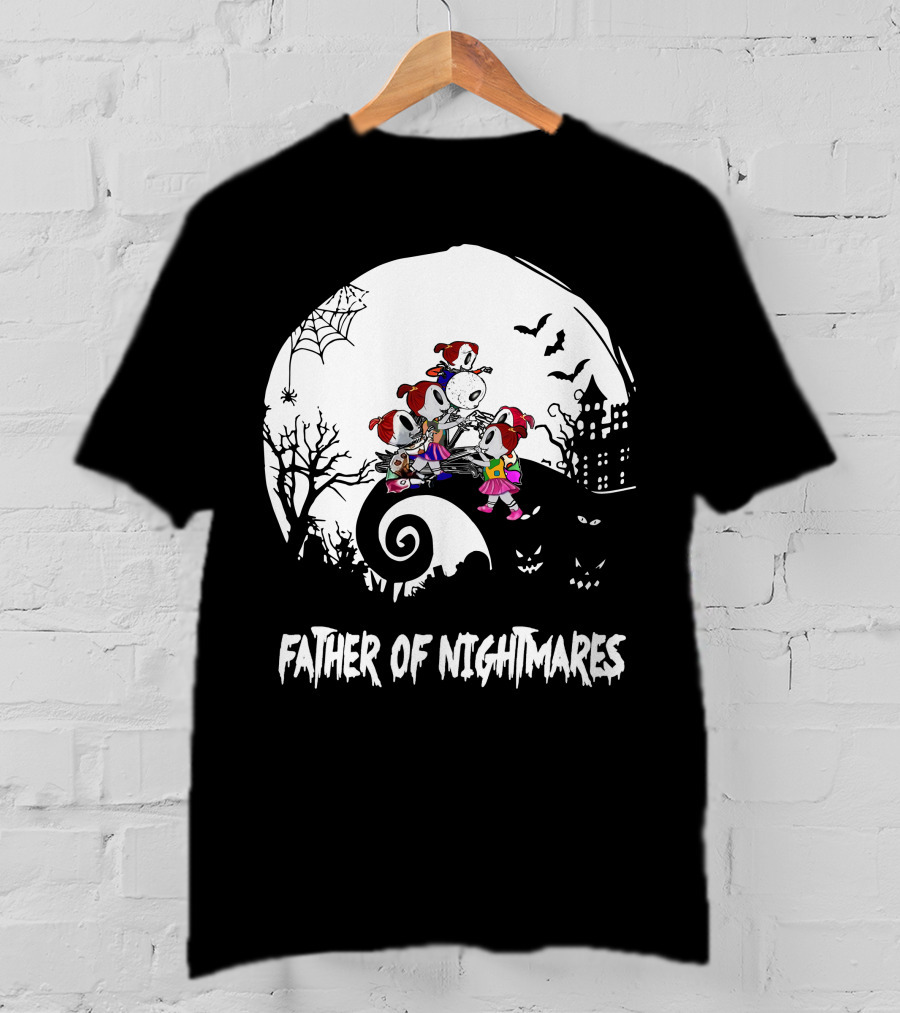 Father Of Nightmares Haunted Halloween Scene T-Shirt