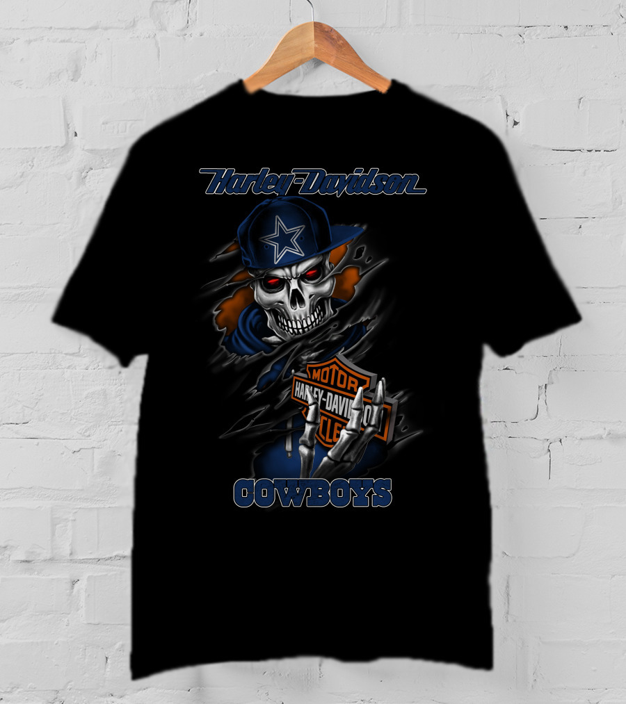 Harley Davidson Cowboys Skull With Star Cap 202010 T-Shirt