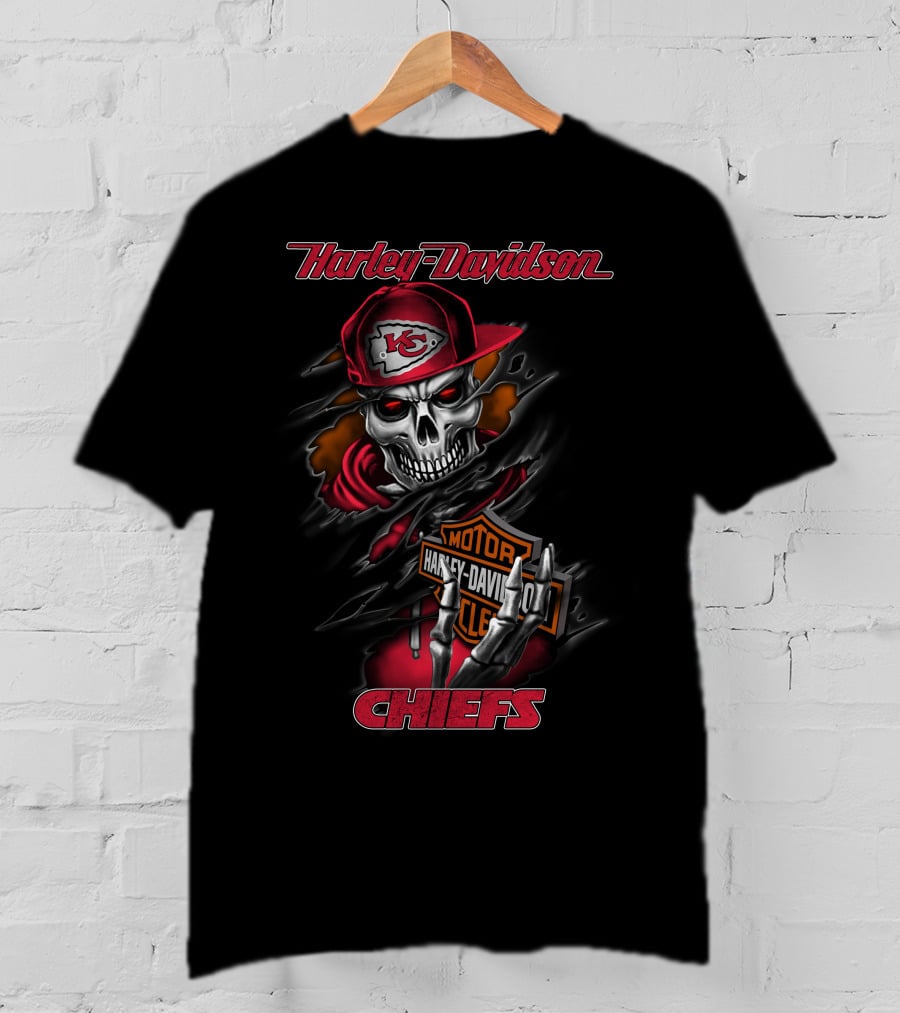 Harley Davidson Chiefs Skull Kcc 20201008 T-Shirt