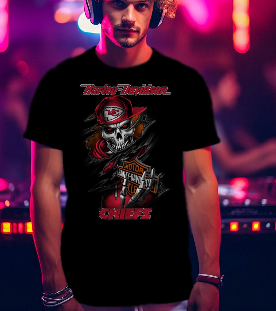 Harley Davidson Chiefs Skull Kcc 20201008 T-Shirt