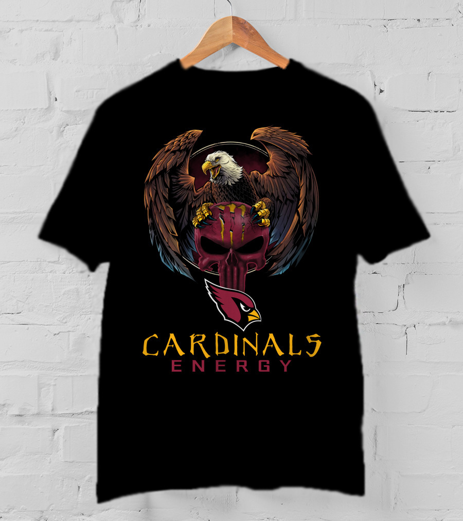 Cardinals Energy Arizona Skull Logo Eagle Helmet T-Shirt