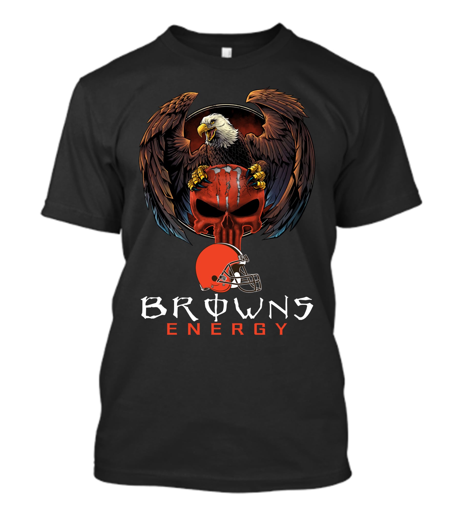 Browns Energy Skull Eagle Helmet T-Shirt