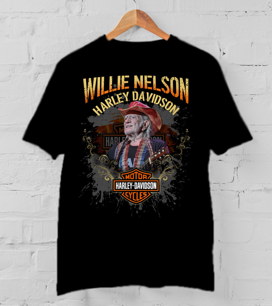 Willie Nelson Harley Davidson Motor Cycles 0224 Hd T-Shirt